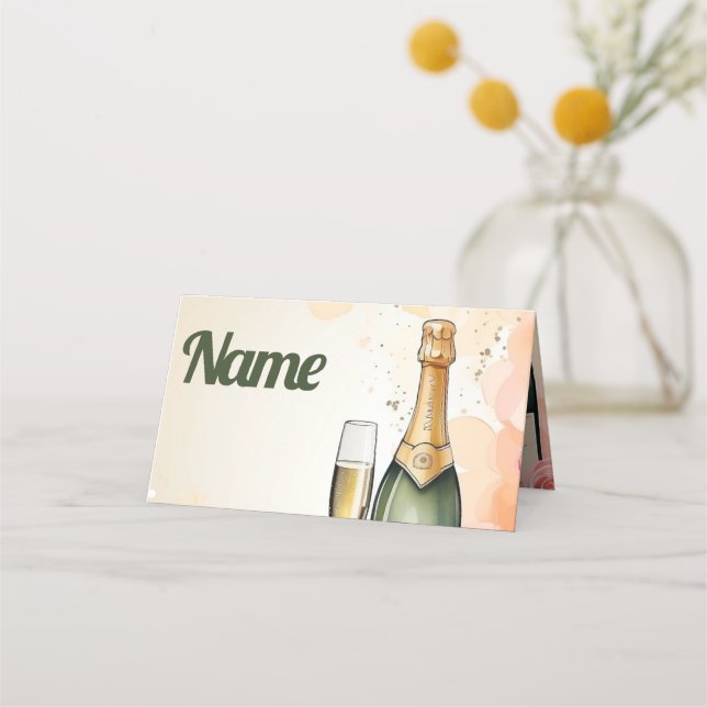 Cheers to Years Party Place Card (Front)