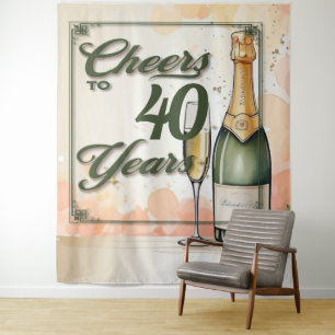 Cheers to Years Party Tapestry