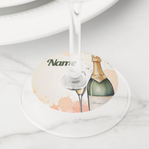 Cheers to Years Party Wine Glass Tag