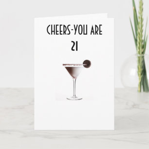 CHEERS TO YOUR 21st BIRTHDAY Card