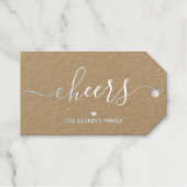Cheers Typography Script Modern Thank You Gift Tags (Front (Horizontal))