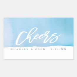 Cheers Watercolor Mini Wine, Mini Champagne Label