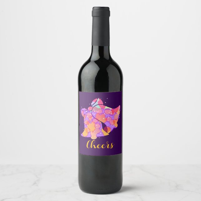 Cheers Wedding Bells  Wine Label (Front)