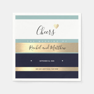 cheers! wedding cheers to love elegant napkin