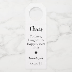 Cheers Wedding Drink Favour Bottle Tag
