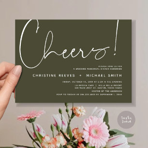 Cheers, Wedding Rehearsal Dinner Invitation