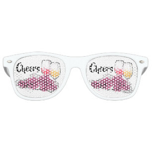 Cheers Wine Adult Wine Tasting Party Retro Sunglasses