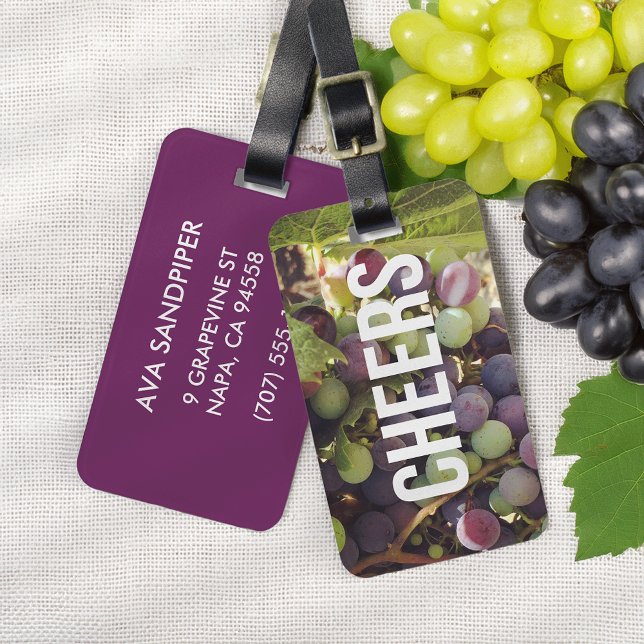 Cheers Wine Country Luggage Tag (Creator Uploaded)