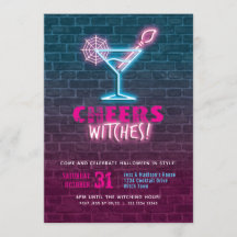 Cheers Witches Halloween Invitation
