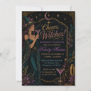 Cheers Witches Retirement Celebration Invitation