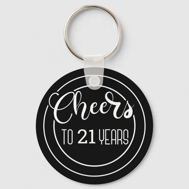 Cheers  (Your Age) Keychain (Front)