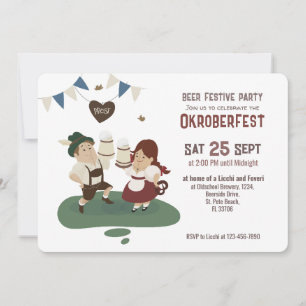 cheersful and cheerful Bavarian invite Oktoberfest