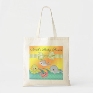 Cheery Baby Sea Creatures Baby Shower Tote Bag