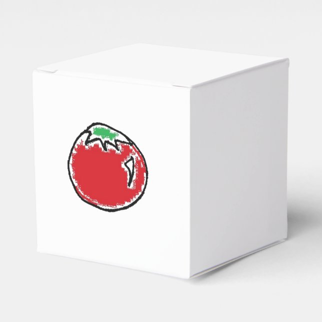 Cheery Cherry Tomato Cartoon Favor Box (Front Side)