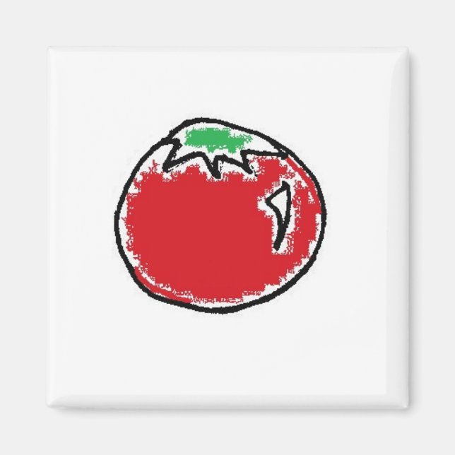 Cheery Cherry Tomato Cartoon Magnet (Front)