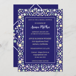 Cheery Colourful Floral Bridal Shower Invitation