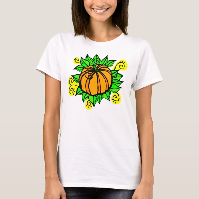 Cheery Harvest Pumpkin T-Shirt (Front)