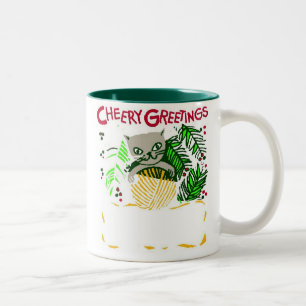 Cheery Kitty Greetings - Mug