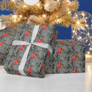 Cheery Little Cardinals Wrapping Paper