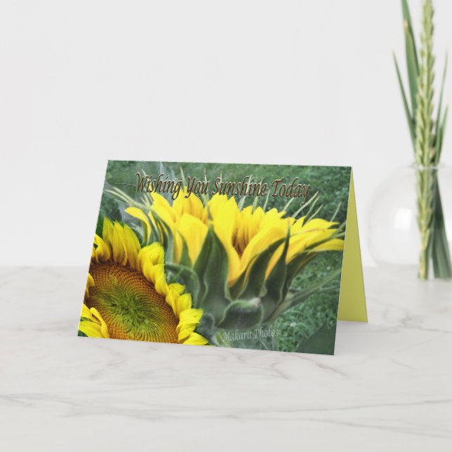 cheery Sunflower- customize Card (Front)