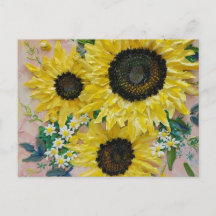 Cheery Sunflower Postcard 