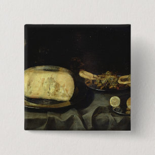 Cheese and Dry Dessert 2 Inch Square Button