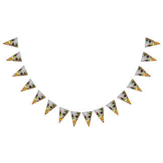 Cheese and wine bunting flags