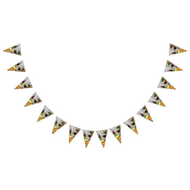 Cheese and wine bunting flags (All)