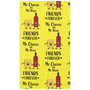 Cheese And Wine Lovers Tablecloth