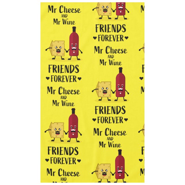 Cheese And Wine Lovers  Tablecloth (Front)