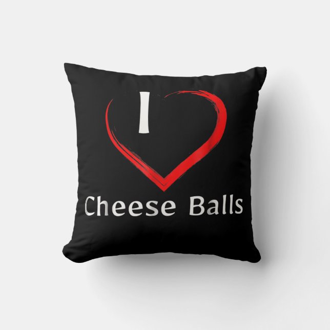 Cheese Balls Novelty Appetizers Throw Pillow (Front)