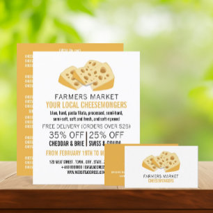 Cheese Blocks, Cheesemonger Advertising Flyer