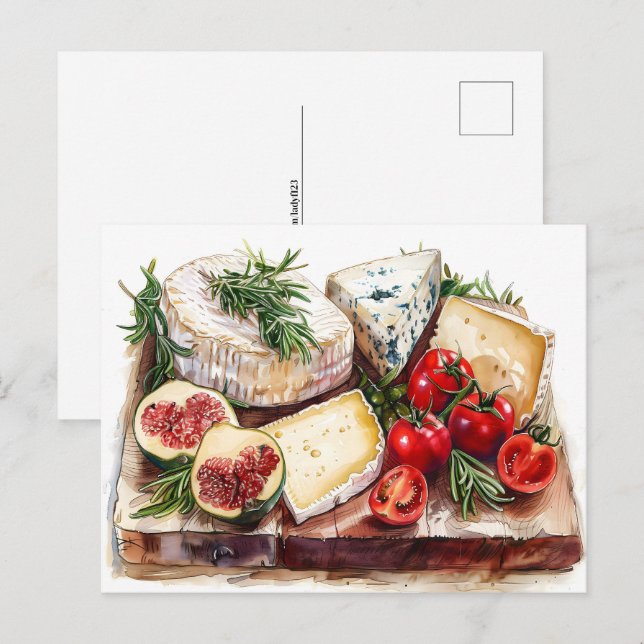 Cheese board, Postcrossing Postcard (Front/Back)