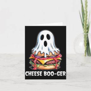 Cheese boo-ger funny ghost cheeseburger food pun card