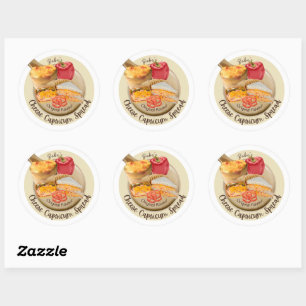 Cheese Capsicum spread sticker for jars