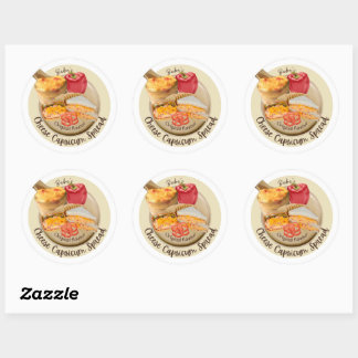 Cheese Capsicum spread sticker for jars