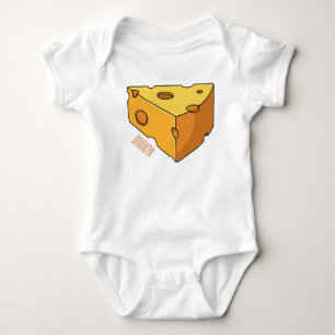 Cheese cartoon illustration baby bodysuit