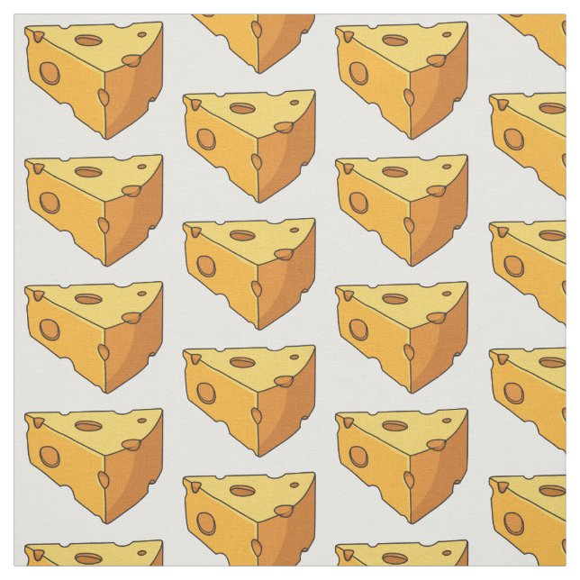 Cheese cartoon illustration fabric (Swatch)