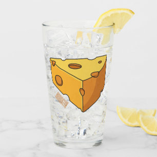 Cheese cartoon illustration glass