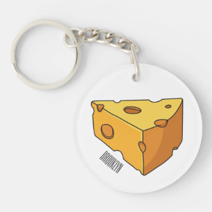 Cheese cartoon illustration keychain