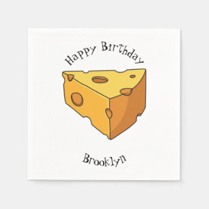 Cheese cartoon illustration napkin