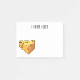 Cheese cartoon illustration post-it notes