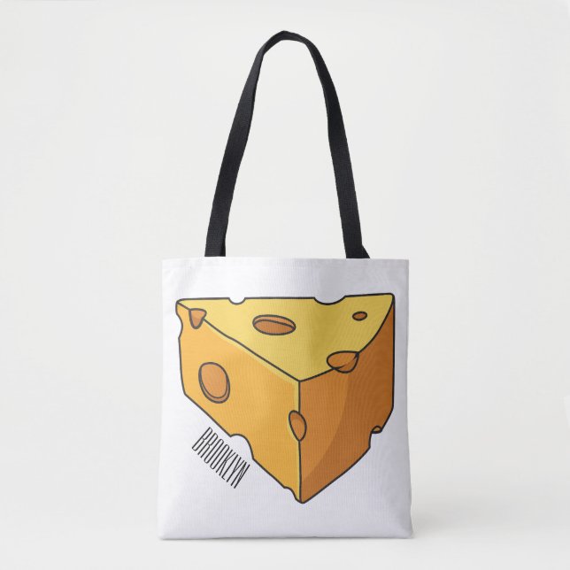 Cheese cartoon illustration tote bag (Front)