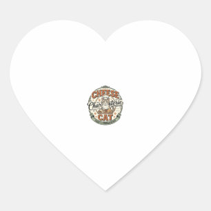 Cheese Charcuterie Cat Cheese Charcuterie Cat Vint Heart Sticker