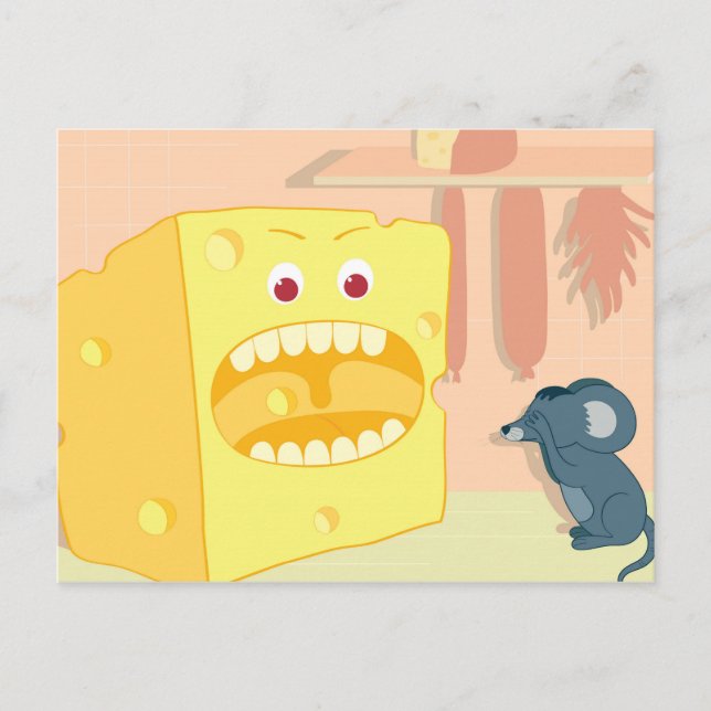 Cheese Eats Mouse Postcard (Front)