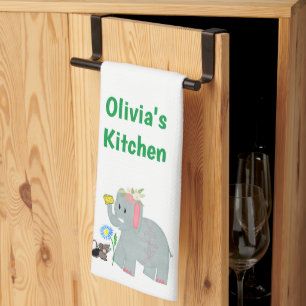 Cheese Elephant Souris Cuisine Serviette à main