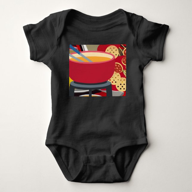 Cheese Fondue Baby Bodysuit (Front)