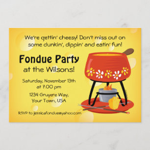 Cheese Fondue Party Invitation