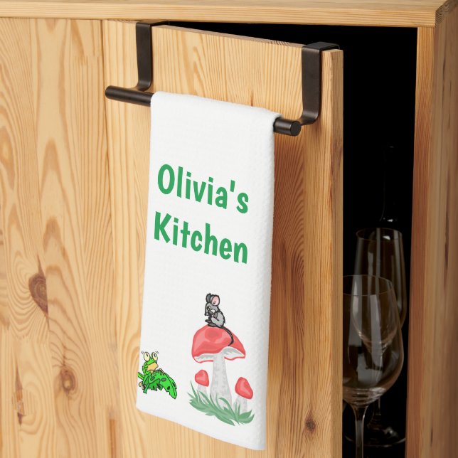 Cheese Frog Champignons Souris Cuisine Serviette à (Pliage en tiers)