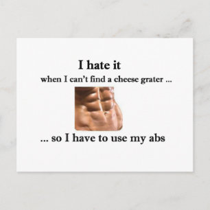 Cheese Grater Abs Postcard - Customizable